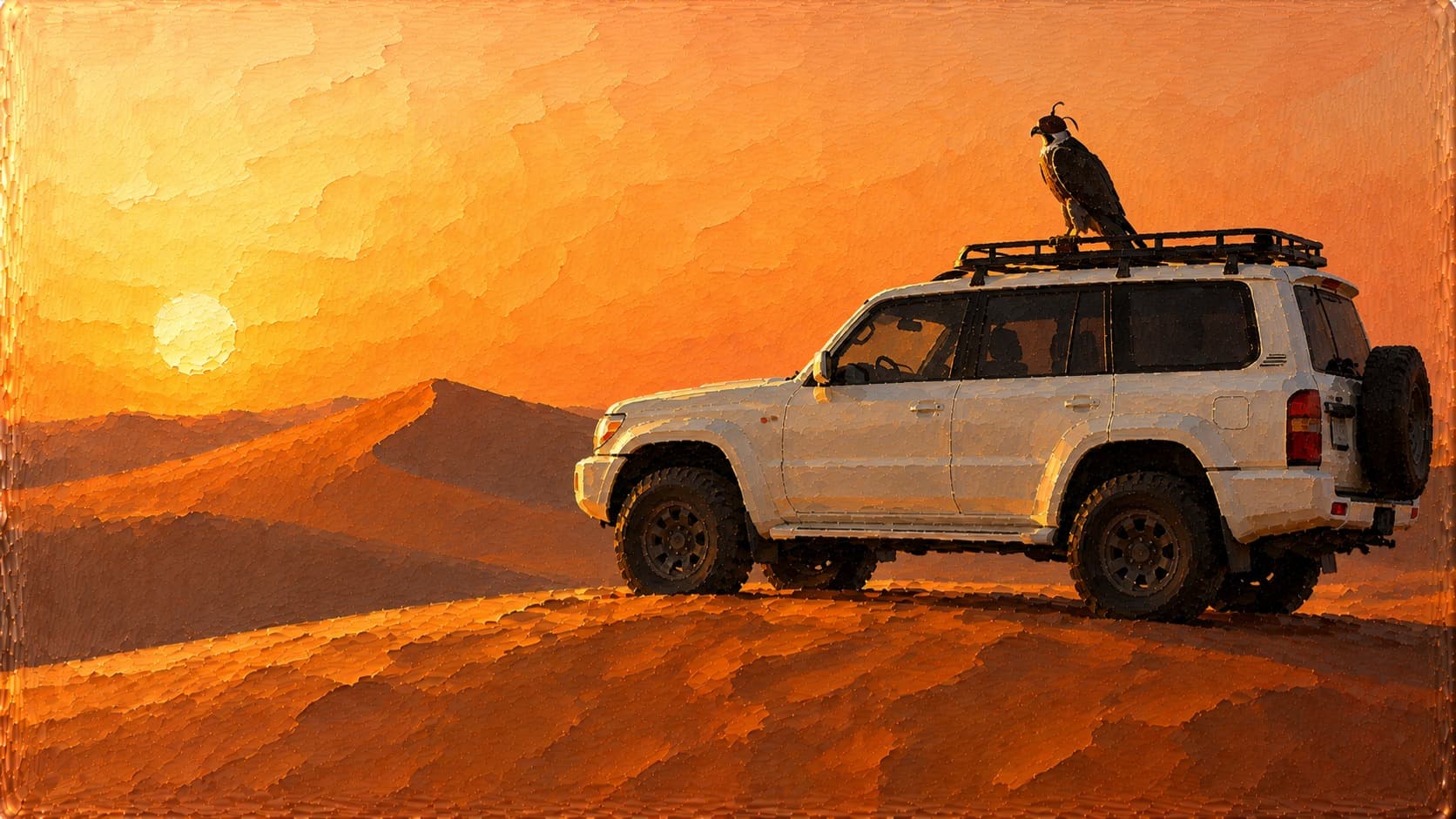 Falcon on Jeep, Desktop
